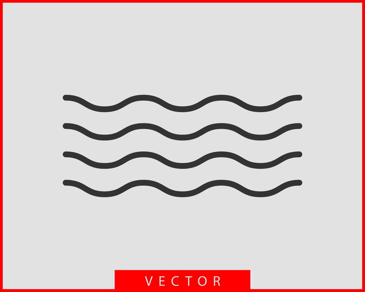 Wellen-Vektor-Design. Symbol für Wasserwelle. wellenlinien isoliert. vektor