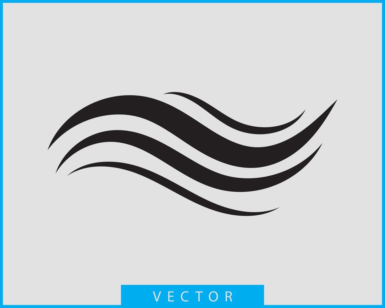 vågor vektor design. vatten Vinka ikon. vågig rader isolerat.