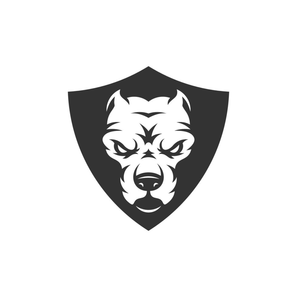 Pitbull-Hundekopf-Maskottchen-Logo entwirft Charakter für Sport- und Haustier-Logo vektor