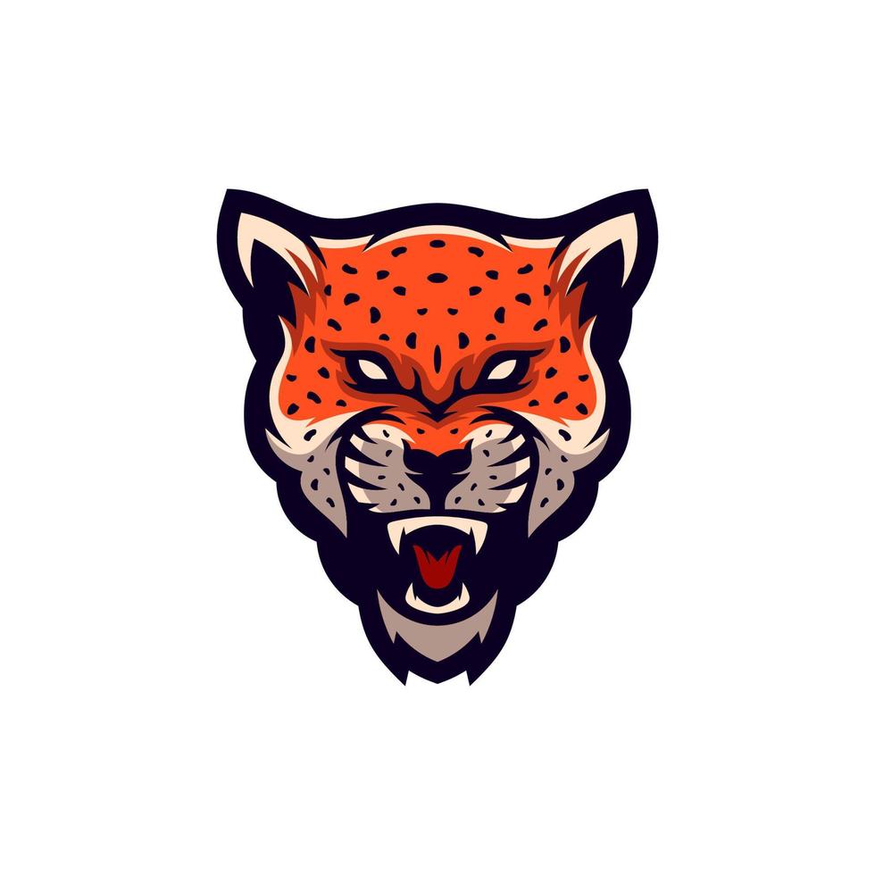 arg jaguar leopard maskot esport logotyp mönster vektor