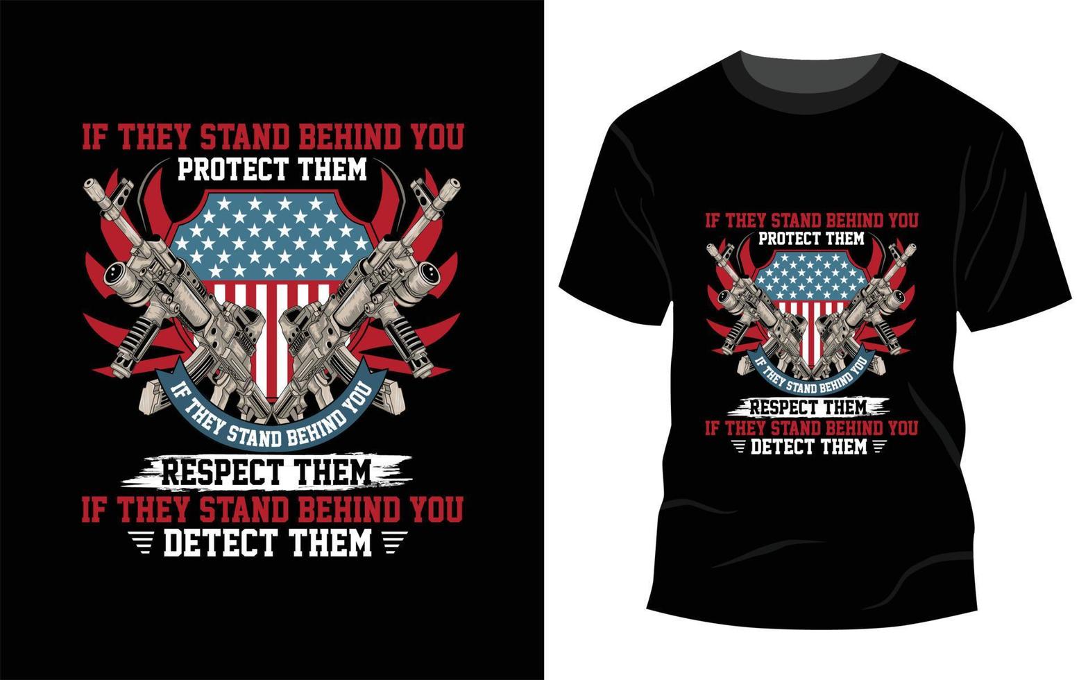 US-Veteranen-T-Shirt-Design vektor