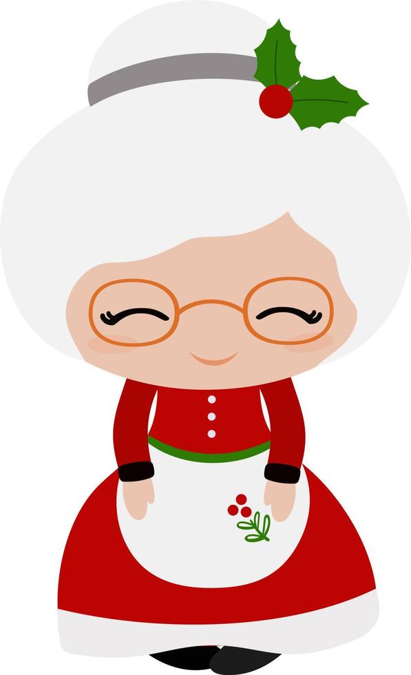 söt Fru santa claus illustration vektor