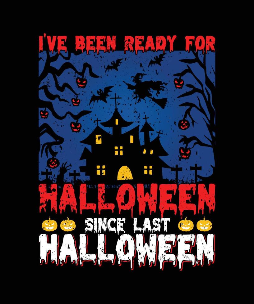 Halloween, Vintage-T-Shirt-Design vektor