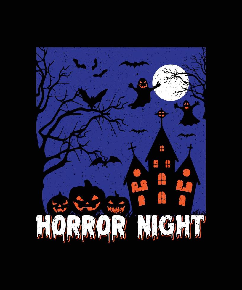 halloween, årgång t-shirt design vektor