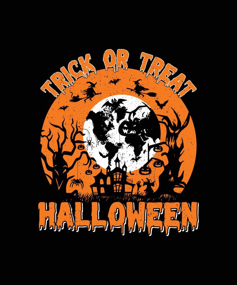 Halloween, Vintage-T-Shirt-Design vektor