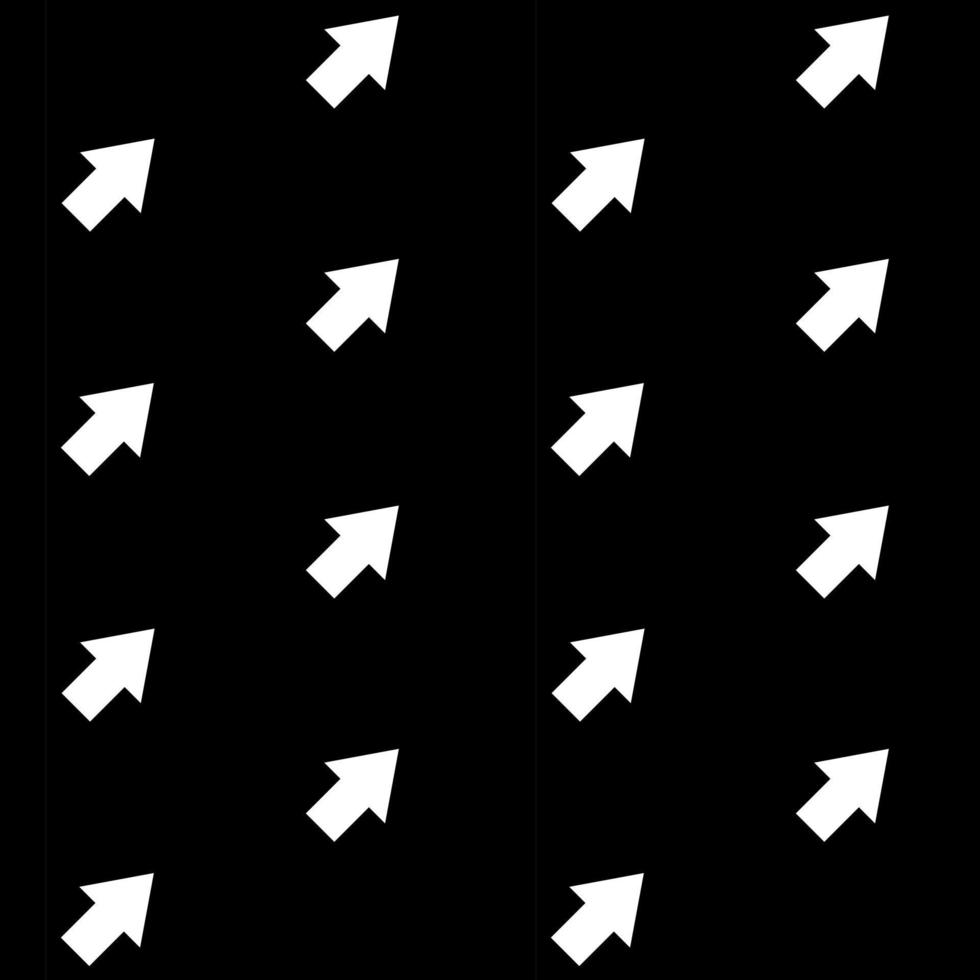 Pfeile, nahtloses Muster, Vektor. ein Muster aus weißen Pfeilen auf schwarzem Hintergrund. vektor