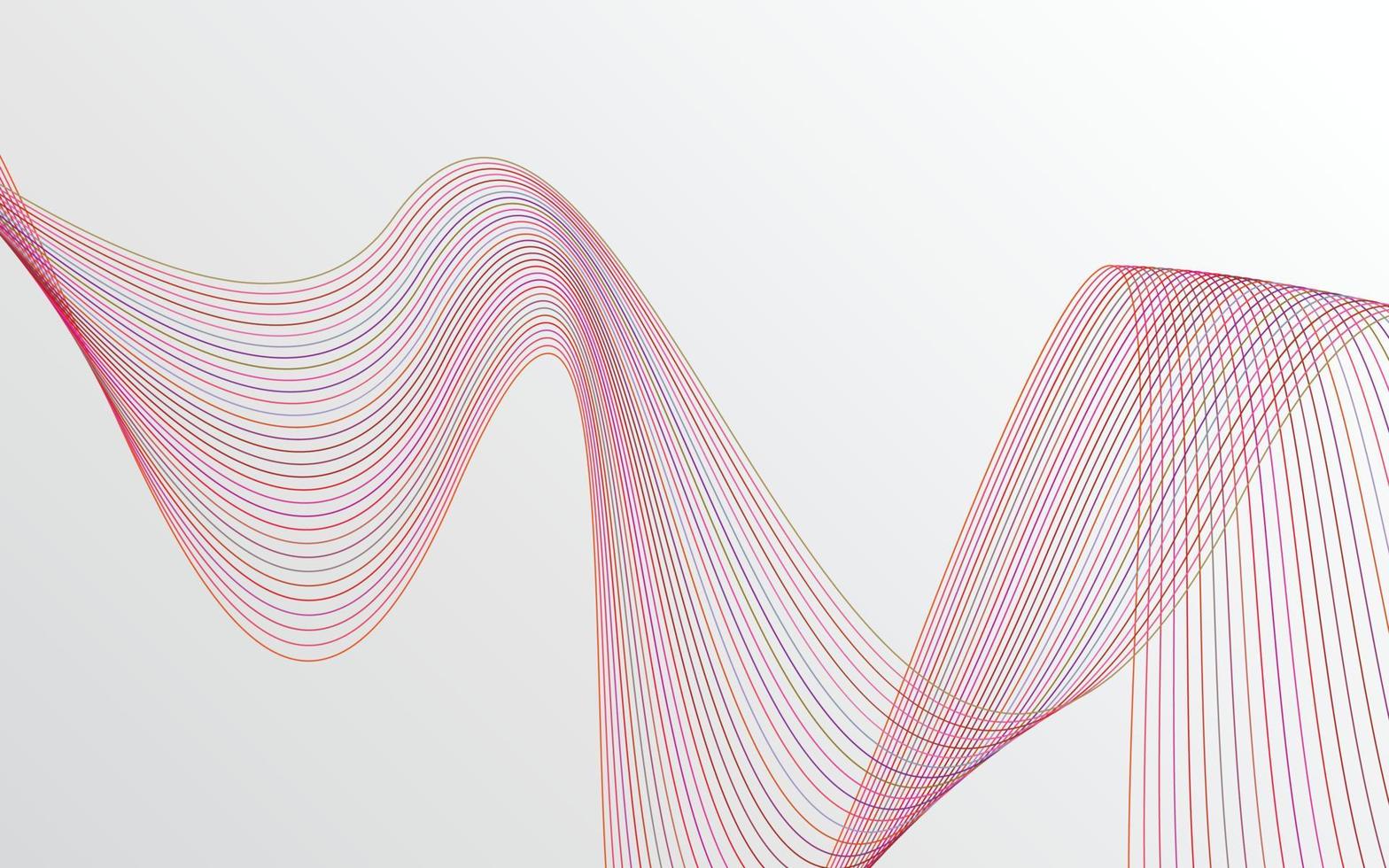 stilvolle rote Wellenlinien abstraktes Hintergrunddesign vektor