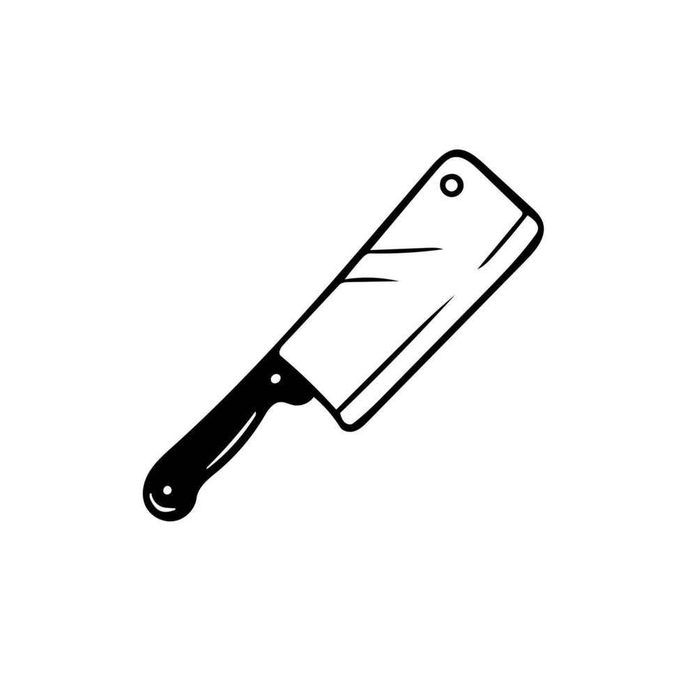 kniv kök kock klotter hand ritade, skiss stil illustration ikon vektor
