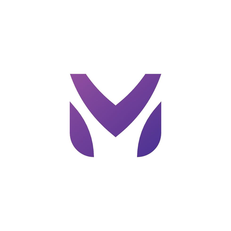 Buchstabe m Logo-Design-Vorlagenelemente vektor