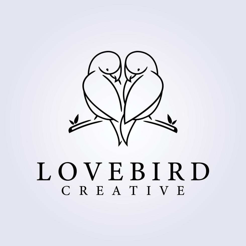 par kärleksfågel Framställ med kärlek form för logotyp ikon symbol, vektor illustration design