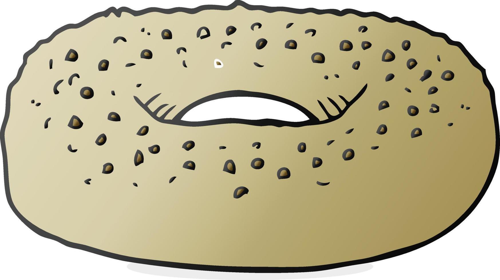 Gekritzelcharakter-Karikaturbagel vektor