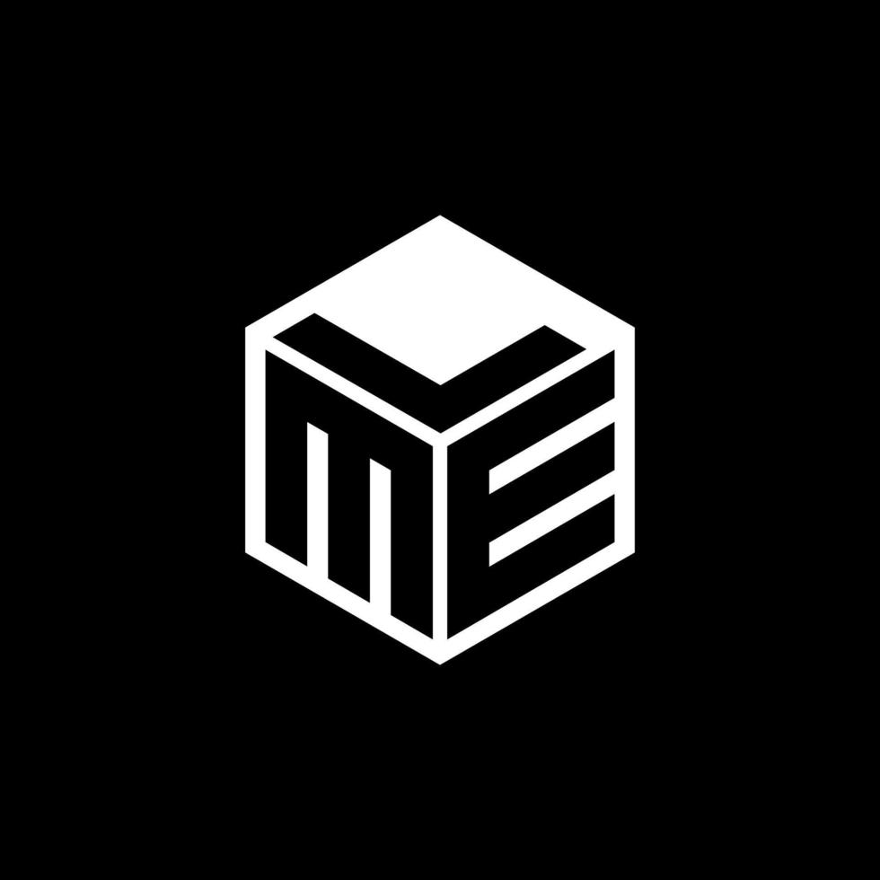 Mel-Brief-Logo-Design mit schwarzem Hintergrund in Illustrator. Vektorlogo, Kalligrafie-Designs für Logo, Poster, Einladung usw. vektor