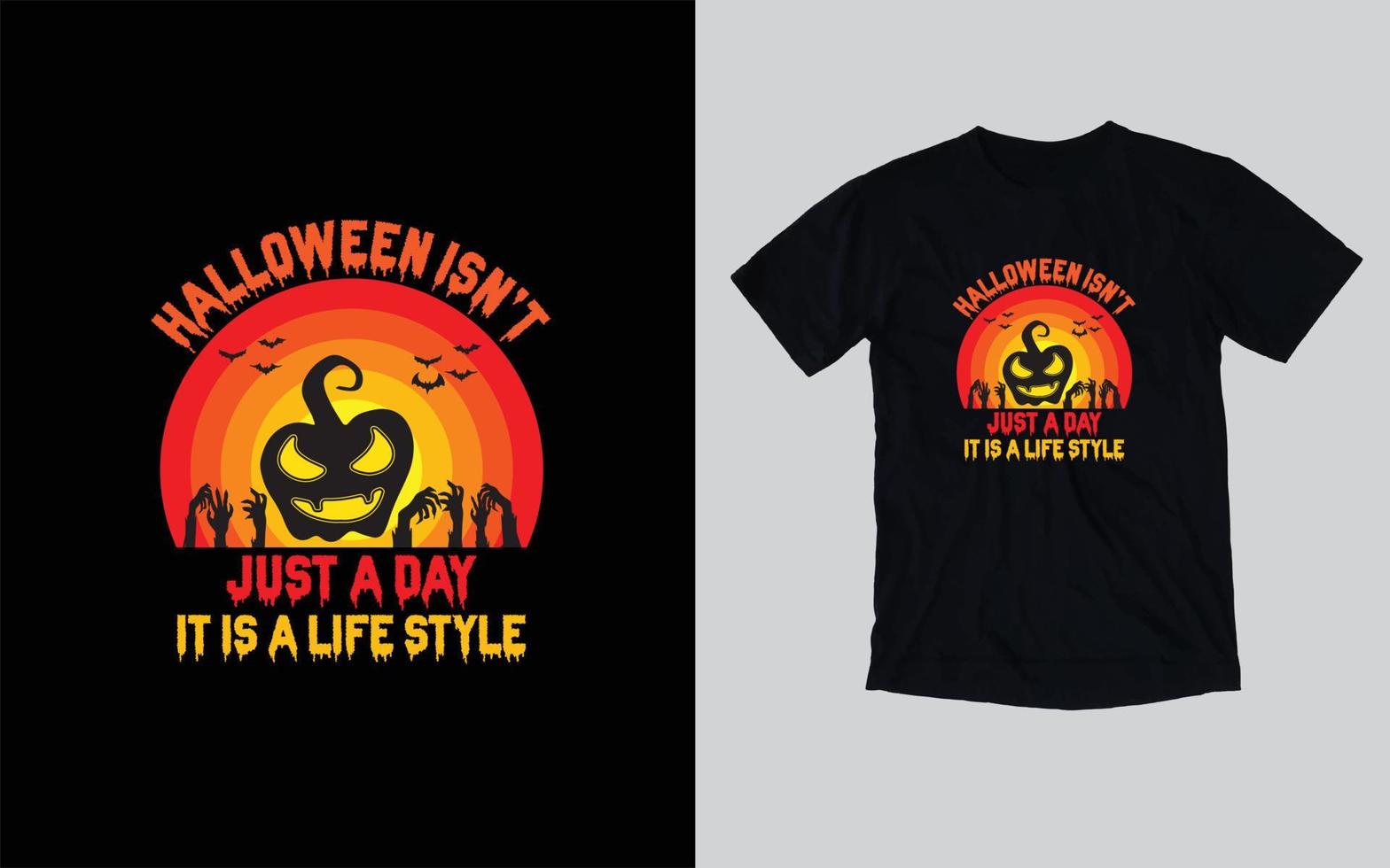 halloween t-shirt design, Lycklig halloween, pumkins vektor