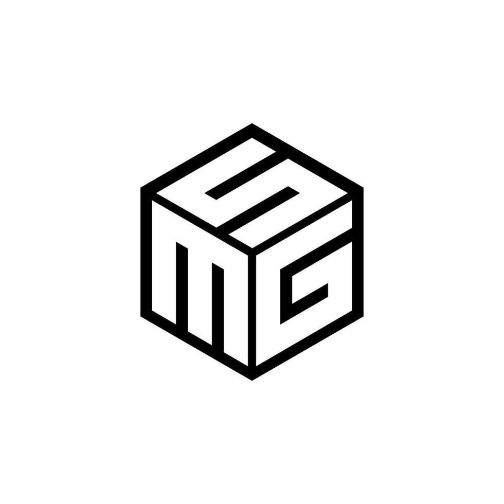 mgs-Brief-Logo-Design mit weißem Hintergrund in Illustrator. Vektorlogo, Kalligrafie-Designs für Logo, Poster, Einladung usw. vektor