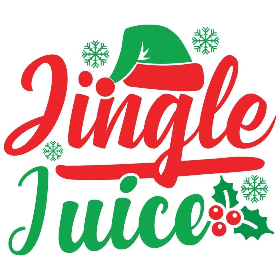 jingle saft typografie schriftzug design, feiertage veranstaltungen weihnachtsvorlage vektor