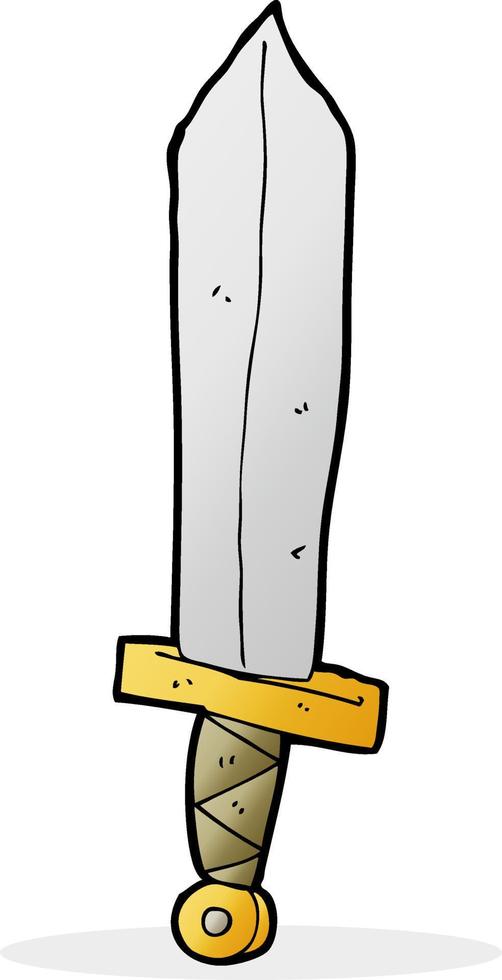 Gekritzel-Cartoon-Schwert vektor