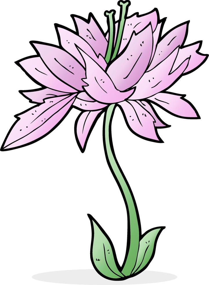 Gekritzel-Cartoon-Blume vektor