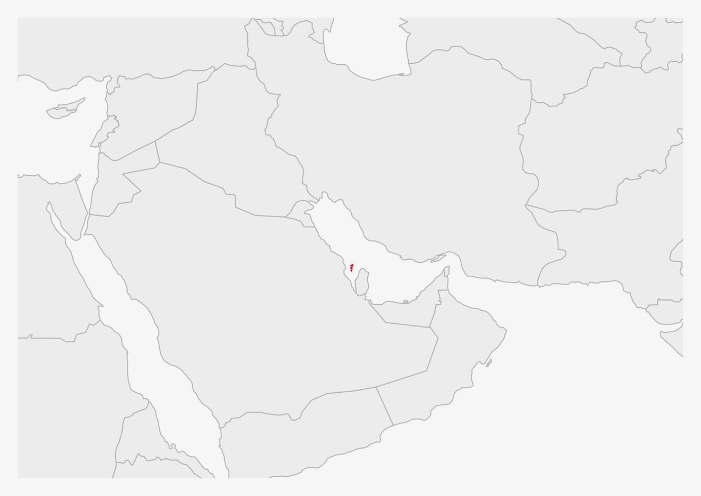 bahrain Karta markerad i bahrain flagga färger vektor