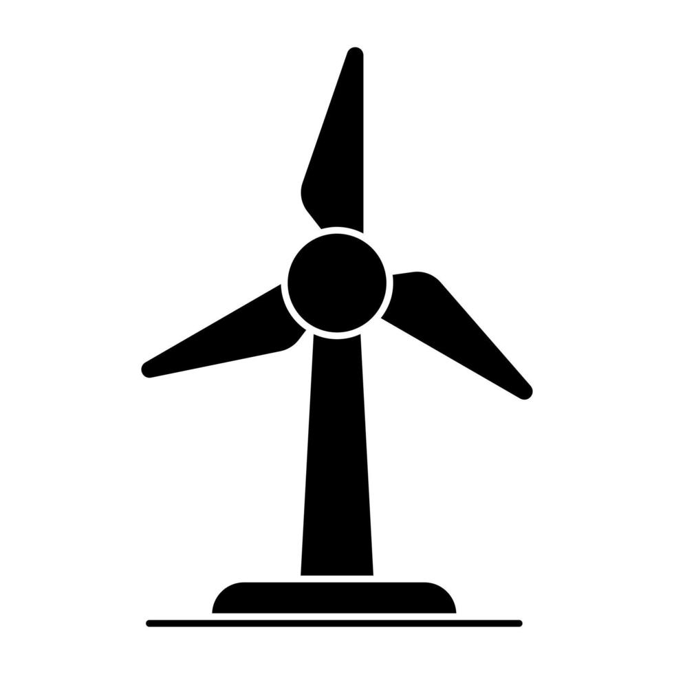 Windmühlen-Umrisssymbol, editierbarer Vektor