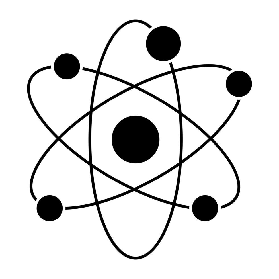 en unik designvektor av atom vektor