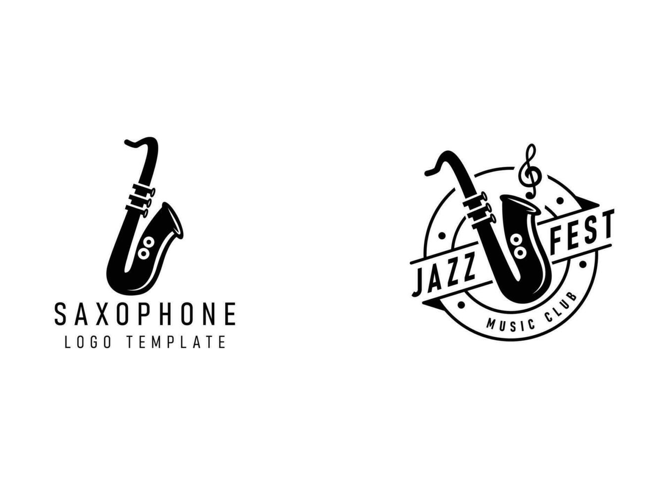 Trompetenlogodesign, erzeugen Melodie, musikalische Jazzinstrumentvektorskizzenillustration vektor