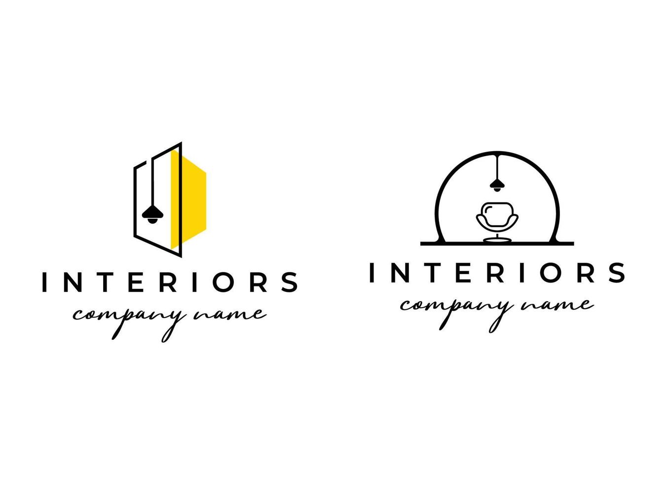 interiör logotyp design inspiration symbol vektor mall