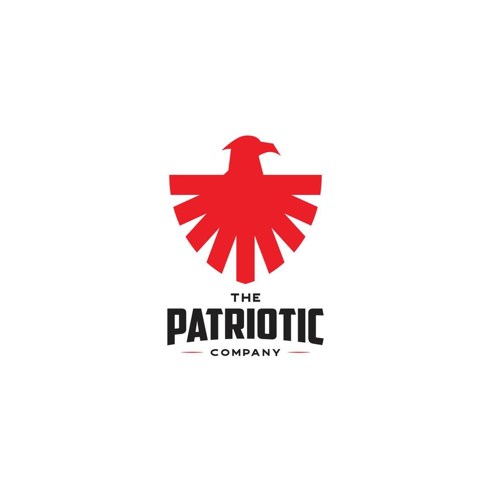 Patriotisches Logo des amerikanischen Adlerfalken vektor