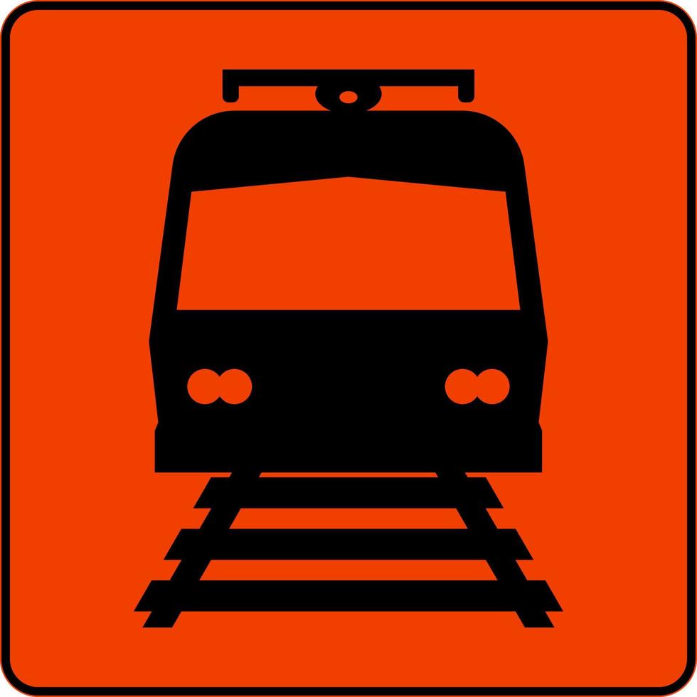 Bahnübergang Symbol Zeichen vektor