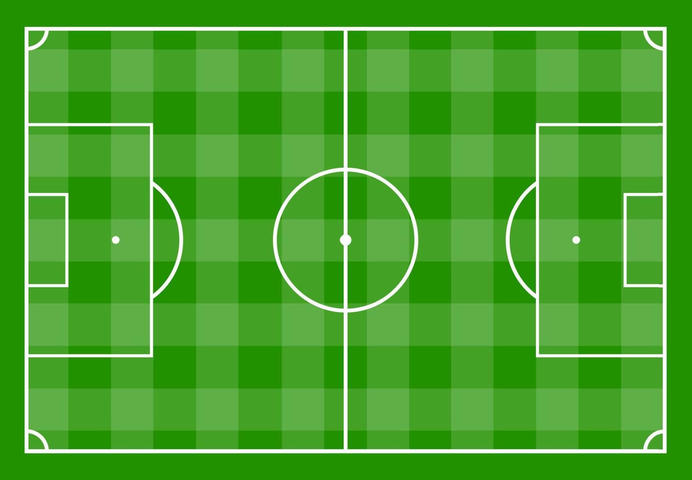 Fußballplatz mit grünem Gras. Vektor-Illustration vektor