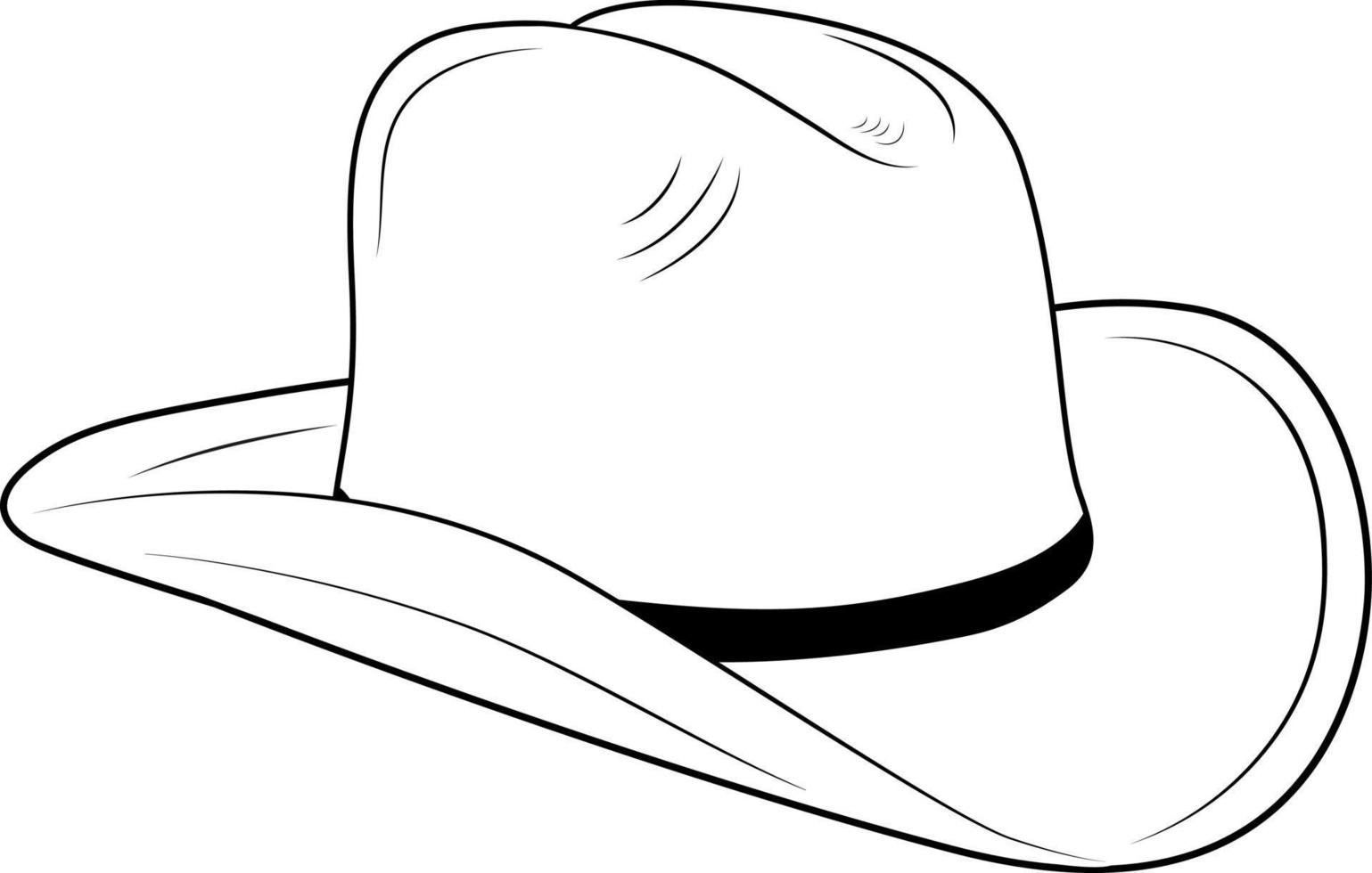 Herren-Cowboy-Hut im westlichen Stil auf weißem Hintergrund. Texas-Stil. vektor
