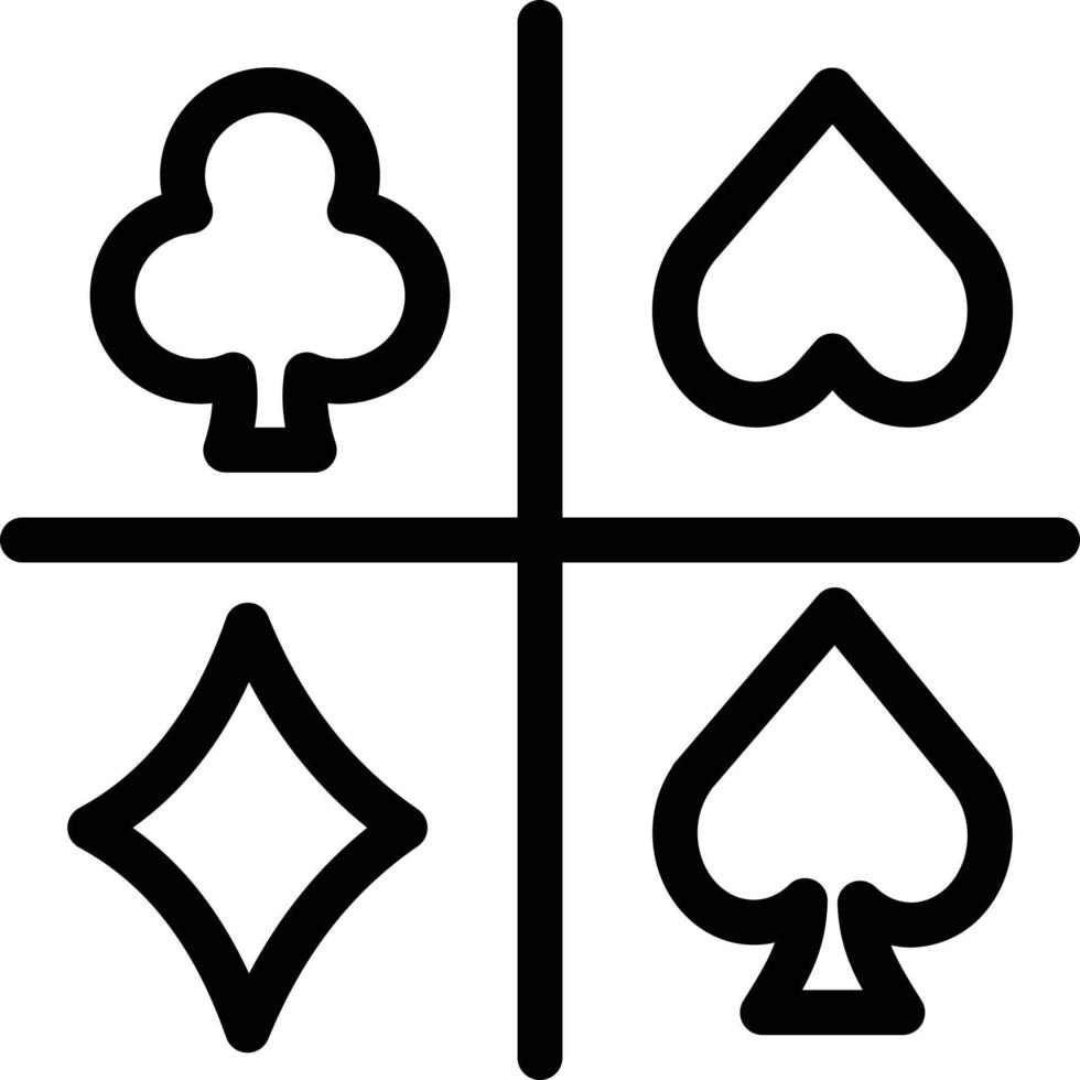 pokervektorillustration auf einem hintergrund. hochwertige symbole. vektorikonen für konzept und grafikdesign. vektor