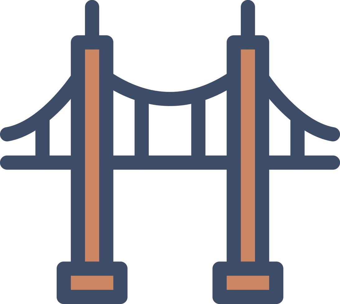 Bridge-Vektor-Illustration auf einem Hintergrund. Premium-Qualitäts-Symbole. Vektor-Icons für Konzept und Grafikdesign. vektor