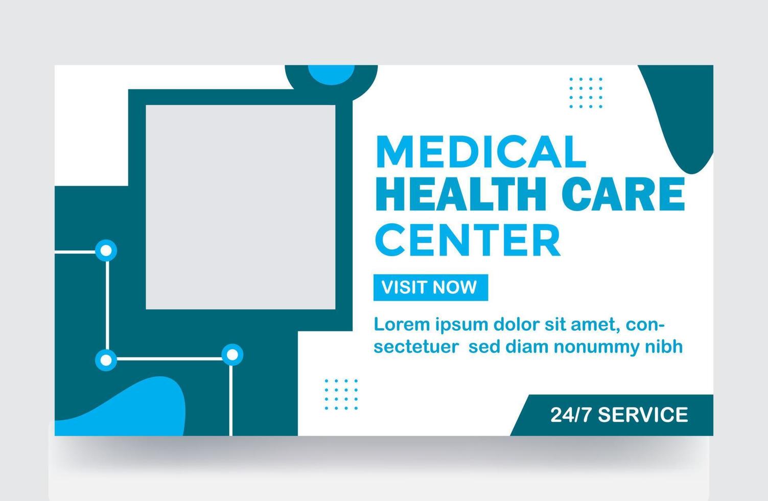 Thumbnail und Web-Banner für Social-Media-Post-Cover-Vorlagen für das medizinische Gesundheitswesen vektor