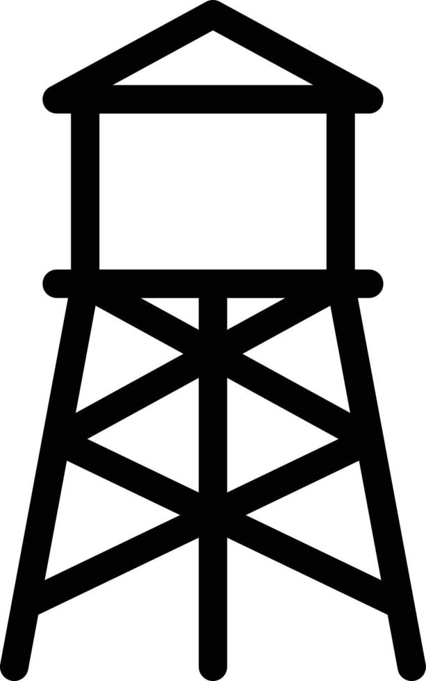 Wasserturm-Vektorillustration auf einem Hintergrund. Premium-Qualitätssymbole. Vektorsymbole für Konzept und Grafikdesign. vektor