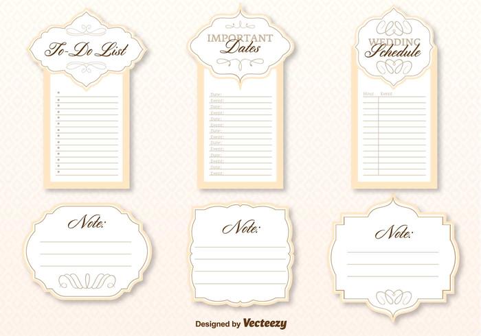 Hochzeit Organizer Vorlage Vektor