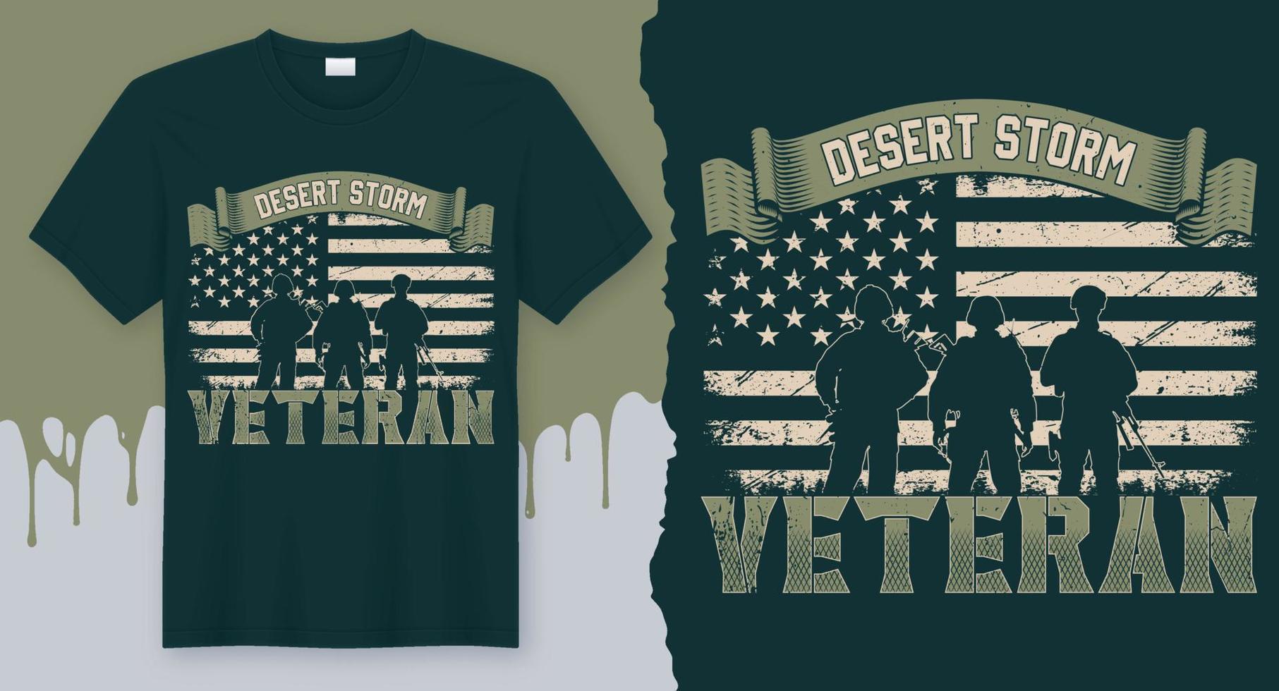 Veteran des Wüstensturms. Bestes Vektordesign für Veteranen-T-Shirts vektor