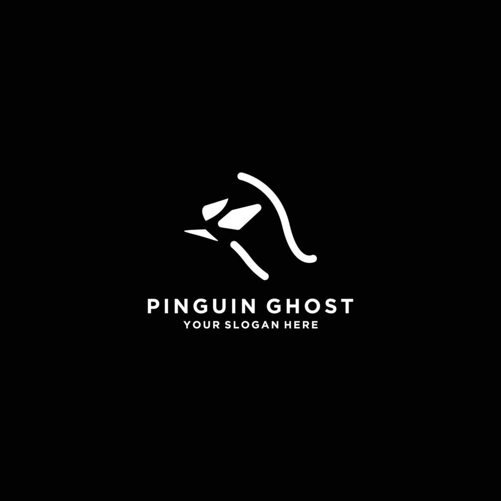 Pinguin-Geist-Logo-Symbol-Vektorbild vektor