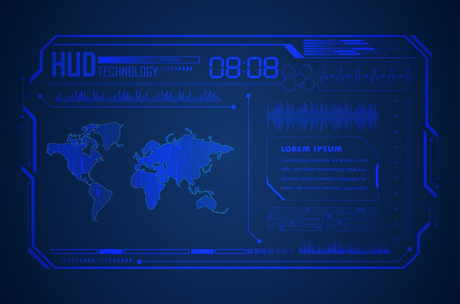 modern hud teknologi bakgrund vektor