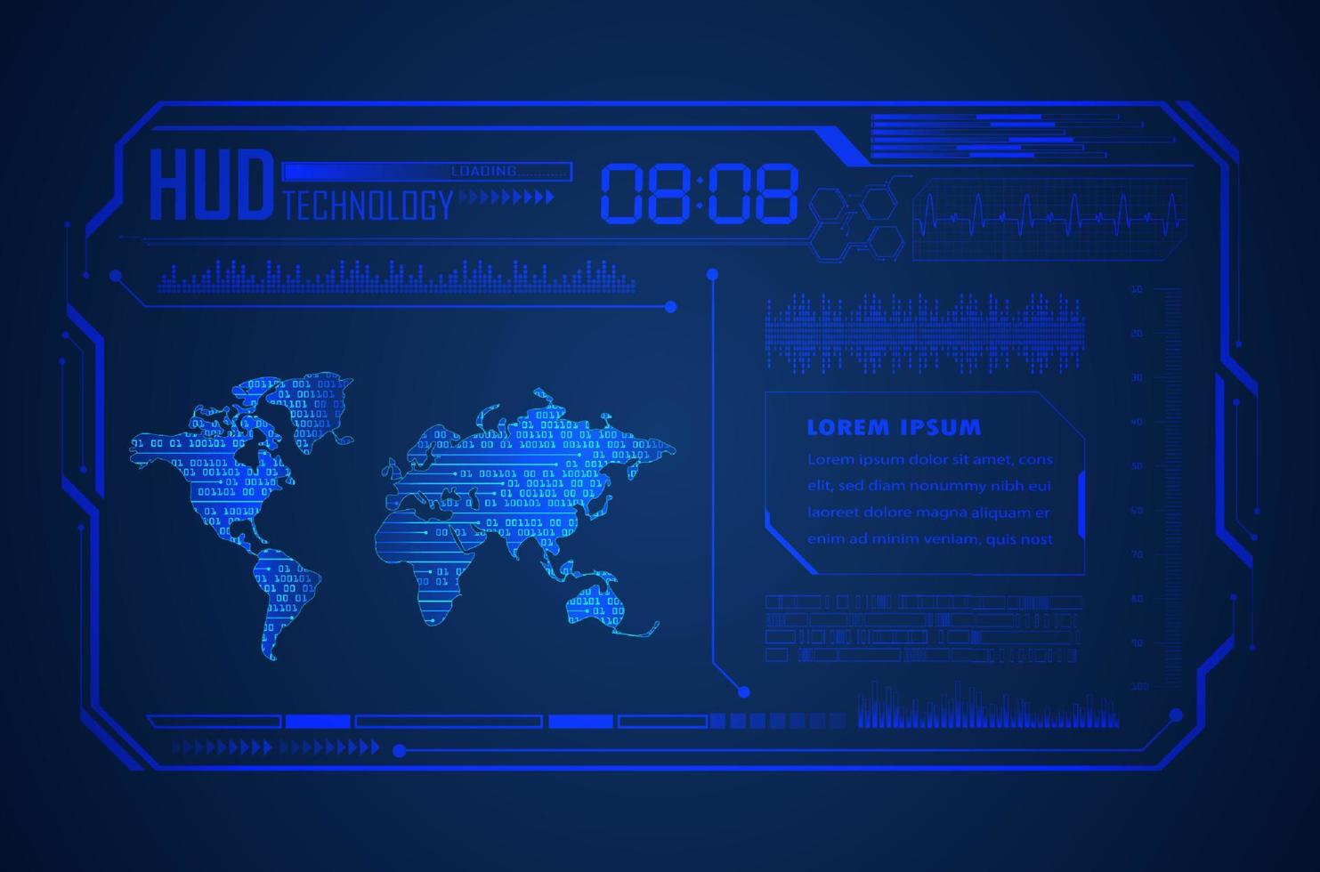 modern hud teknologi bakgrund vektor