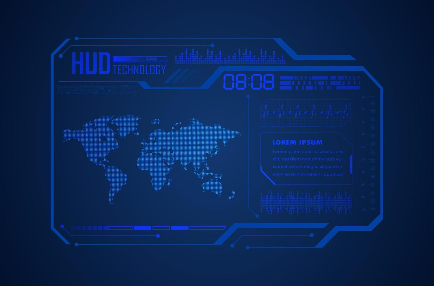 modern hud teknologi bakgrund vektor