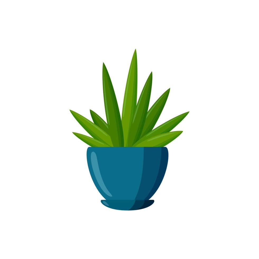 inlagd växt. saftig växt i tecknad serie stil. vektor illustration