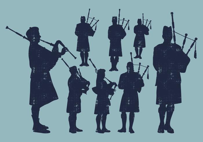 Bagpiper silhouette vektor