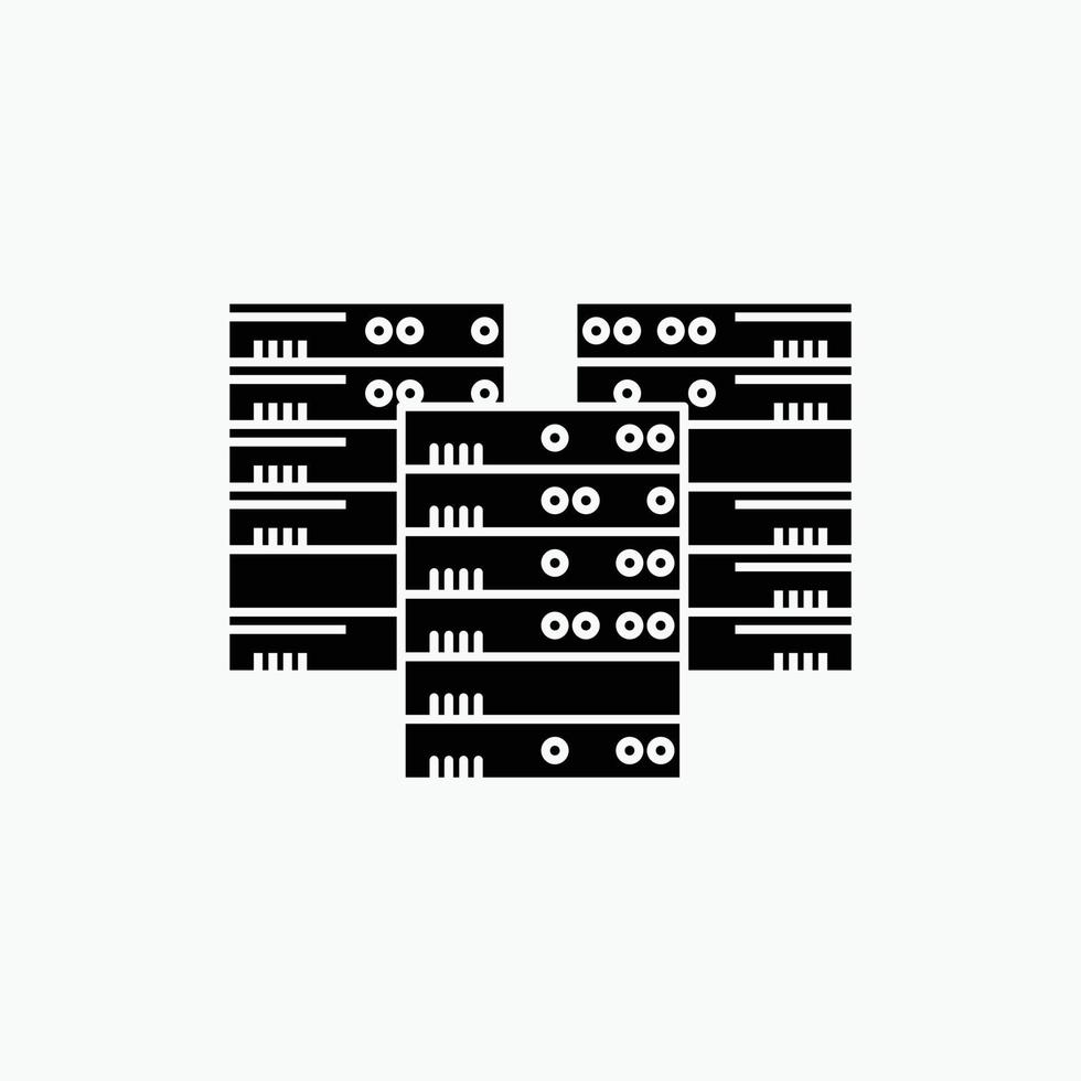 Center. Center. Daten. Datenbank. Server-Glyphen-Symbol. vektor isolierte illustration