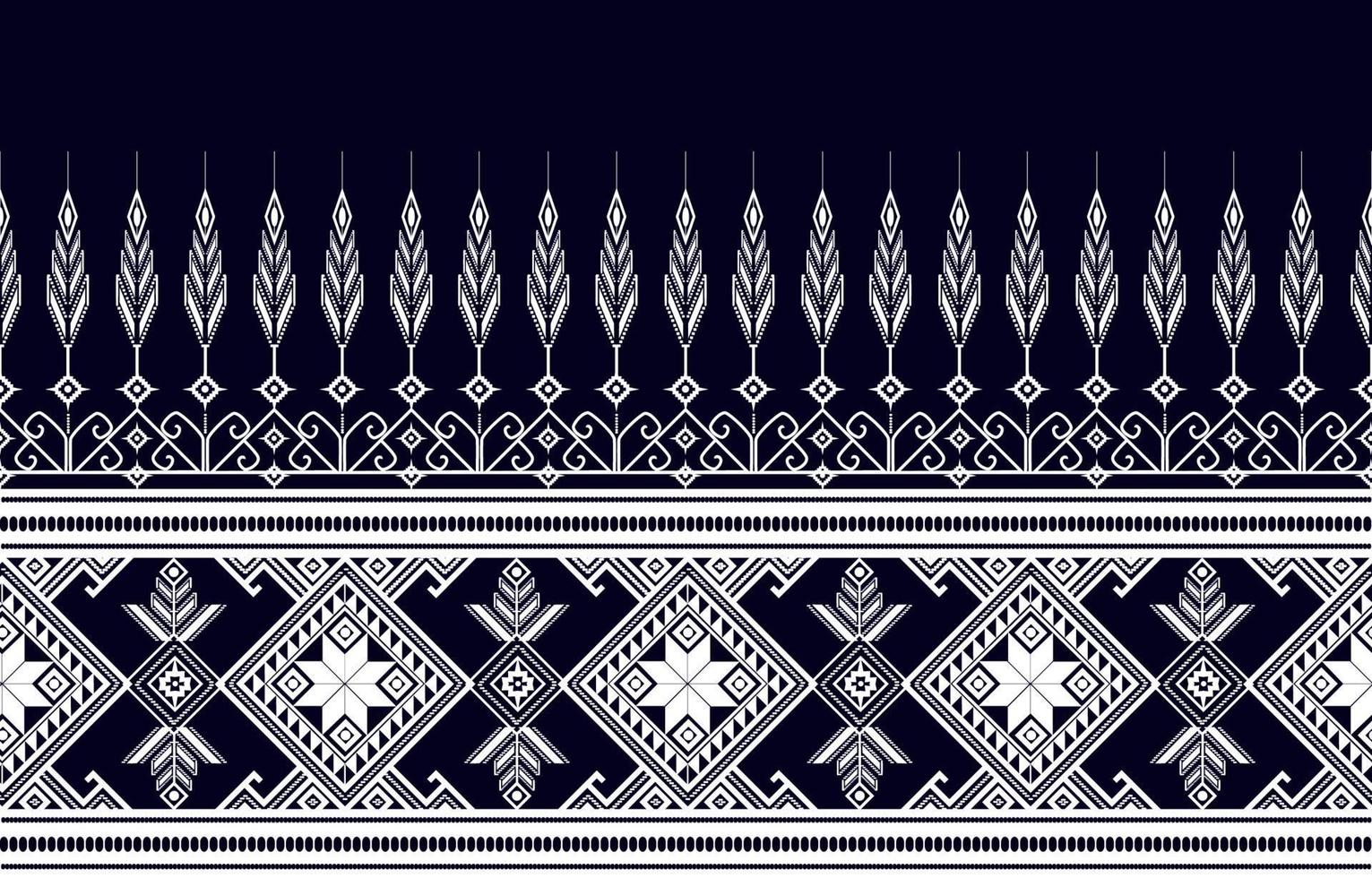 geometrisches ethnisches muster orientalischer und asiatischer traditioneller stil. Schwarz und weiß. design für fliesen, keramik, hintergrund, tapeten, kleidung, verpackungspapier, stoff und vektorillustration. Musterstil vektor