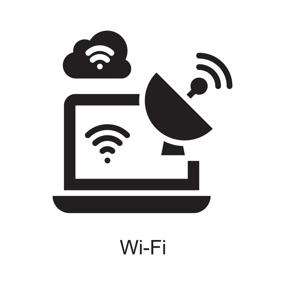 Wi-Fi-Vektor-Umriss-Icon-Design-Illustration. Internet der Dinge Symbol auf weißem Hintergrund Eps 10-Datei vektor