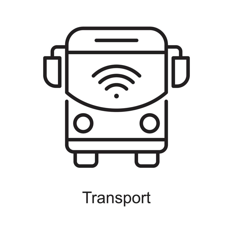 Transport-Vektor-Gliederung-Icon-Design-Illustration. Internet der Dinge Symbol auf weißem Hintergrund Eps 10-Datei vektor