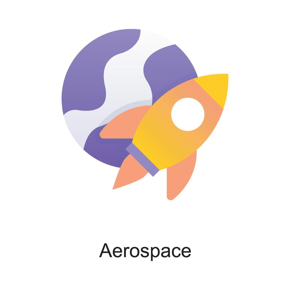 Luft- und Raumfahrt-Vektor-Gliederung-Icon-Design-Illustration. Internet der Dinge Symbol auf weißem Hintergrund Eps 10-Datei vektor