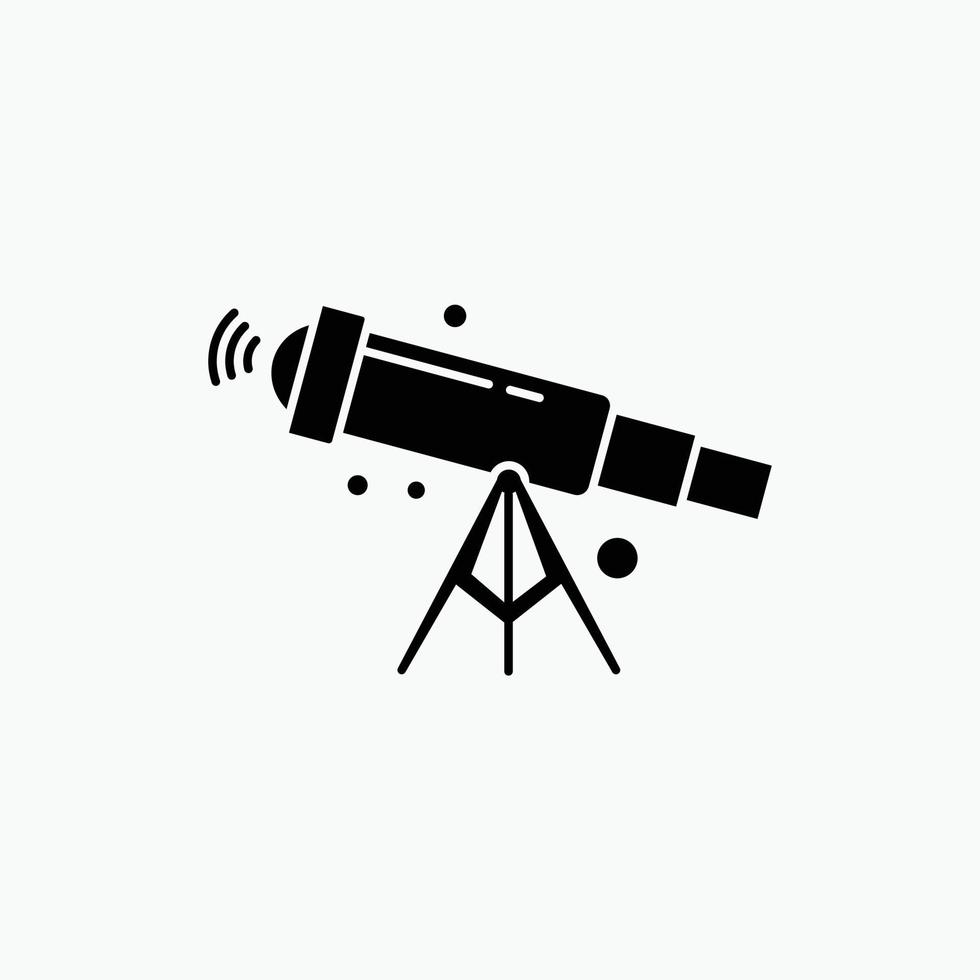 Teleskop. Astronomie. Platz. Aussicht. Zoom-Glyphe-Symbol. vektor isolierte illustration