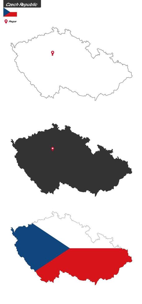 Karte der Tschechischen Republik vektor