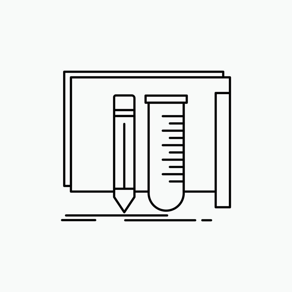 bauen. Ausrüstung. fabelhaft. Labor. Werkzeugzeilensymbol. vektor isolierte illustration